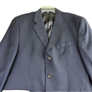 Lauren Ralph Lauren Blue New Wool‎ Suit Jacket Blazer Men's 40R Preppy  **Flaw